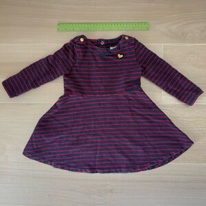 Oshkosh B’gosh Striped Navy and Red Kids Dress 18-24 months